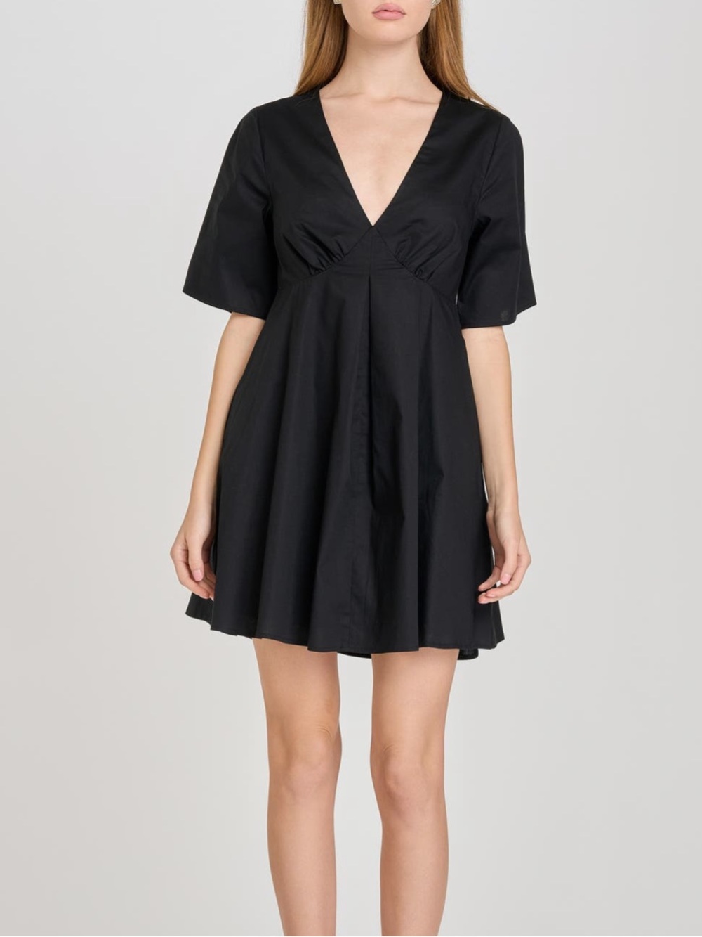 WAYF Black Babydoll Mini Dress (XL)